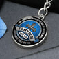 To My Son - Love Dad - Believe In Yourself - Engravable Circle Keychain