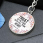 Trust in the Lord - Proverbs 3:5 - Engravable Circle Keychain