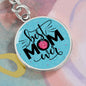 Best Mom Ever - Engravable Circle Keychain