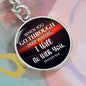 When You Go Through Deep Waters - Isiah 43:2 - Engravable Circle Keychain