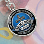 To My Son - Love Dad - Believe In Yourself - Engravable Circle Keychain