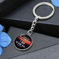 When You Go Through Deep Waters - Isiah 43:2 - Engravable Circle Keychain