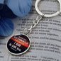 When You Go Through Deep Waters - Isiah 43:2 - Engravable Circle Keychain