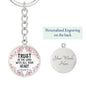 Trust in the Lord - Proverbs 3:5 - Engravable Circle Keychain