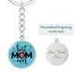 Best Mom Ever - Engravable Circle Keychain