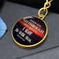 When You Go Through Deep Waters - Isiah 43:2 - Engravable Circle Keychain