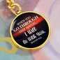 When You Go Through Deep Waters - Isiah 43:2 - Engravable Circle Keychain