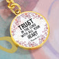 Trust in the Lord - Proverbs 3:5 - Engravable Circle Keychain