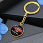 When You Go Through Deep Waters - Isiah 43:2 - Engravable Circle Keychain