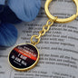 When You Go Through Deep Waters - Isiah 43:2 - Engravable Circle Keychain